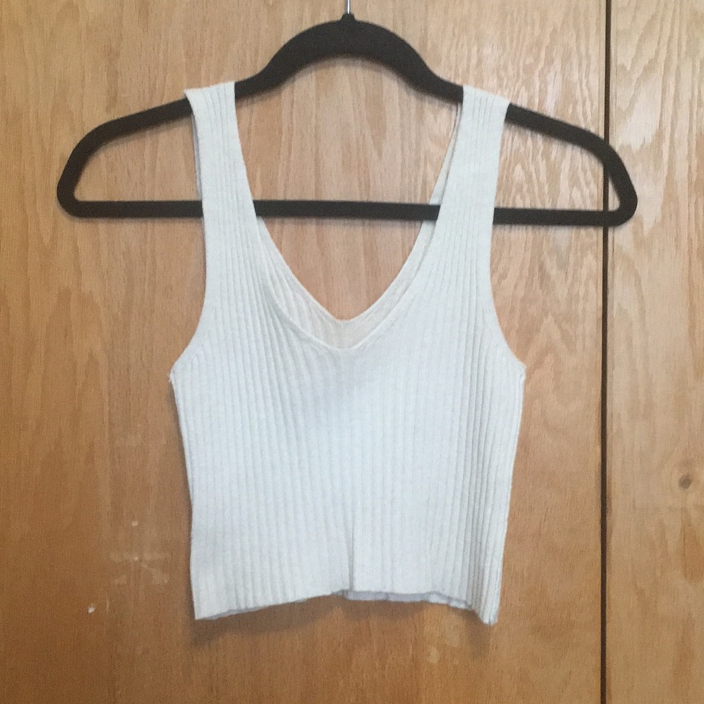 beige top